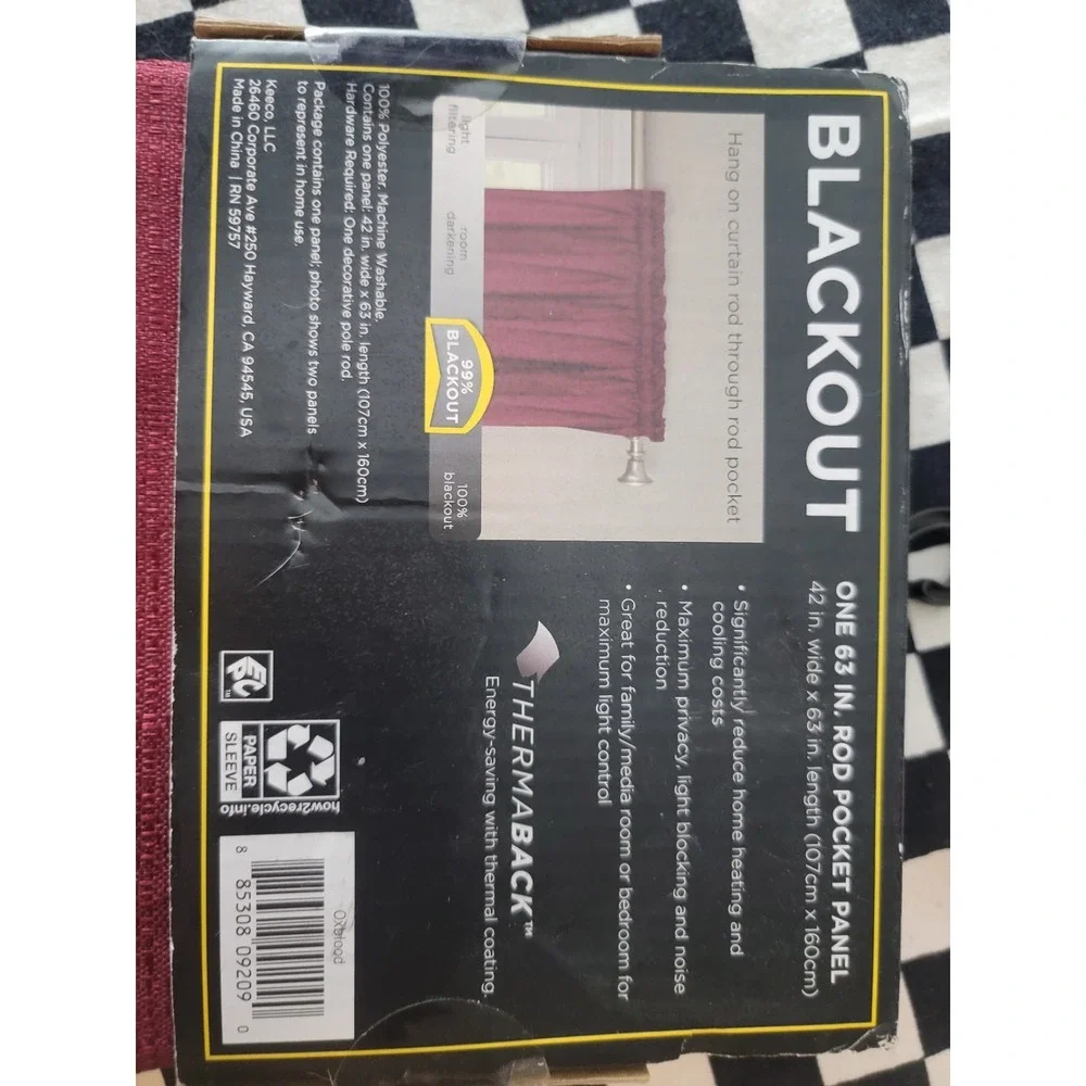 Eclipse Thermback Blackout Single Panel  42